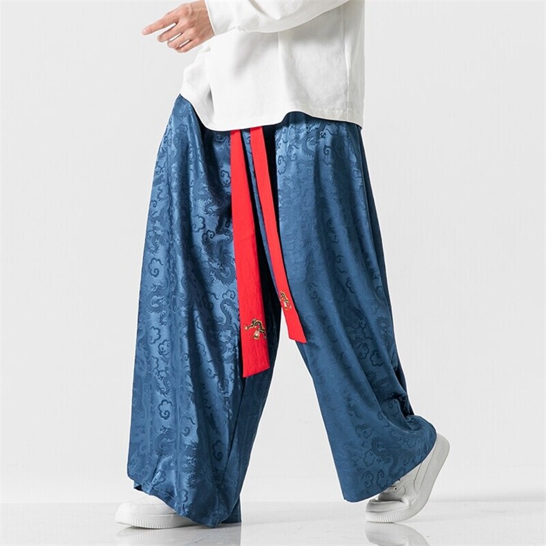 夏季 汉服男女风改良宋裤古风仙气裙裤阔腿裤薄款 K240/P75图片