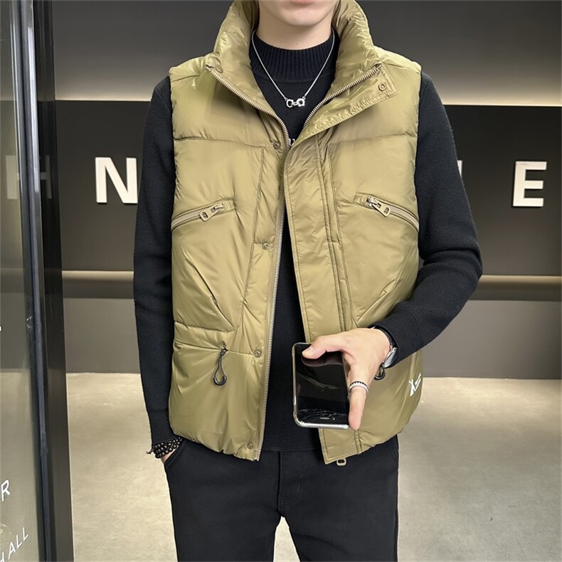 马甲冬季新款潮流立领假虎保暖背心男士外穿坎肩YR58151-P110,男装背心/马甲,电商A413