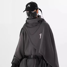 黑武士以神之名丨DK日系加绒厚夹克工装机能风连帽冲锋衣外套男女，男装夹克，四季星座505