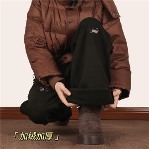抖音品质美式腊肠狗刺绣羊羔绒保暖卫裤B315-K25891JR-特p42控78图片