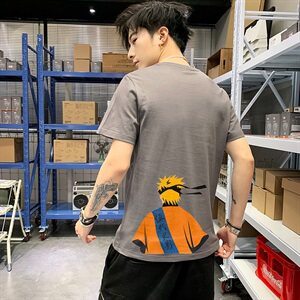 男士短袖T恤夏季韩版宽松打底衫潮牌ins卡通港风体恤半袖T