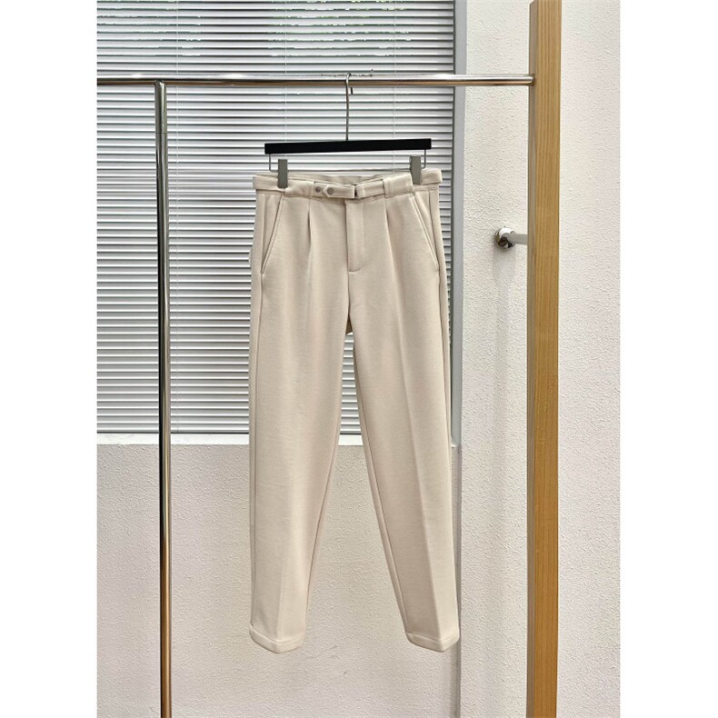 轻熟风 直播秋冬加厚呢料韩版直筒休闲裤9141-P88图片