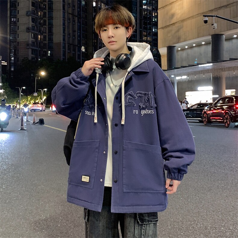秋季新款潮牌连帽休闲假两件夹克外套男女 A436-1038-P80128图片