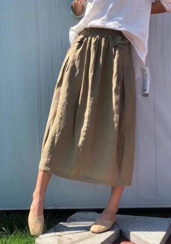 纯亚麻半裙，女装半身裙，独上素帛