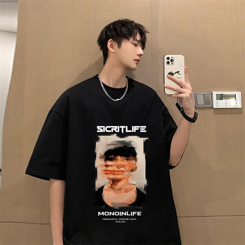 麂皮绒短袖t恤男大码半袖男 JD82213-P25图片