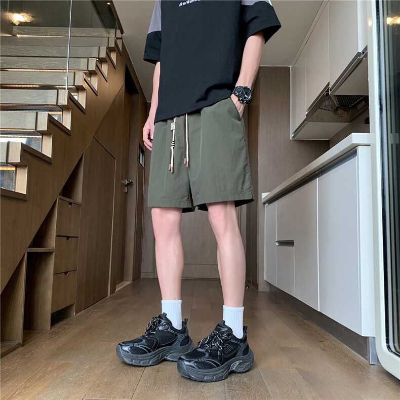 夏季侧开衩三分速干休闲短裤DK057模特地板锦纶(S-2XL)TP22,男装休闲裤,电商A088