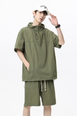 夏季新款卫衣男短袖高级感冰凉休闲短裤潮两件套A436-2529-P60，男装卫衣，电商A436