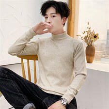 跑量款秋冬新款半高领针织衫毛衣男士流行套头403-1-M001-P20，男装针织衫/毛衣，星座1018