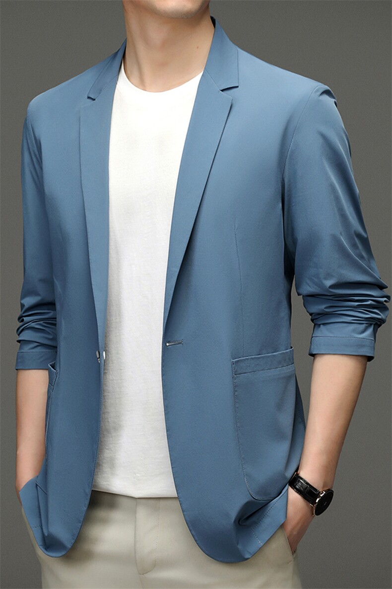 BB2850钱塘2020-2夏季一粒扣空调服休闲西装单西精品P170,男装西服,钱塘207-2