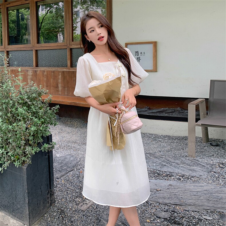 夏季新款上新~气质温柔风中长款连衣裙女，女装连衣裙，一九零