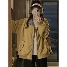 2025新款绒面麂皮外套格纹拼接工装秋季男女休闲风夹克HH6811P69，男装夹克，星座1013-5