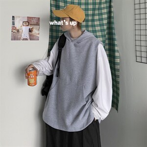 加厚中性毛线马甲无袖背心休闲开衩情侣针织衫上衣外套H204/P50，男装背心/马甲，钱塘713