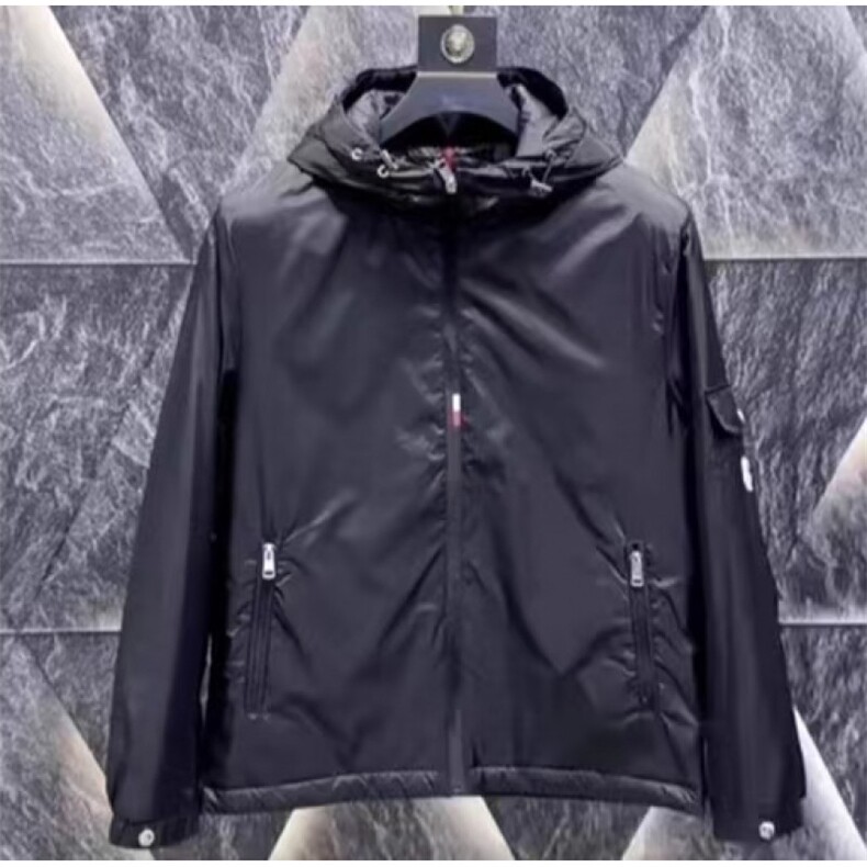 (网图)连帽轻薄棉服保暖轻奢休闲黑色薄棉棉袄313B-JK9932-P105,男装棉衣,星座313B