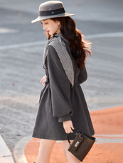 （现货）欣贝拉2025年冬季休闲淑女气质风格毛呢大衣夹棉加厚款，女装毛呢外套，欣贝拉