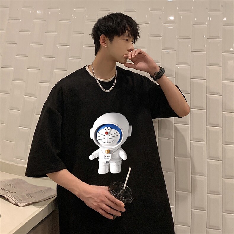 NASA叮当猫麂皮绒短袖t恤男大码半袖男 JD82233-P25图片