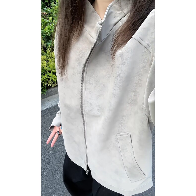 特批55抖音数据款棒球领雾感夹克街头教练翻领外套JK3060,男装夹克,电商A128