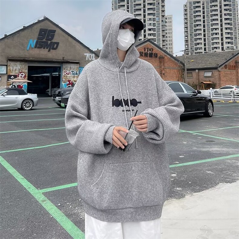 日系复古连帽软糯温柔毛衣男设计感慵懒风初秋针织外套M861-P48,男装针织衫/毛衣,星座512-2