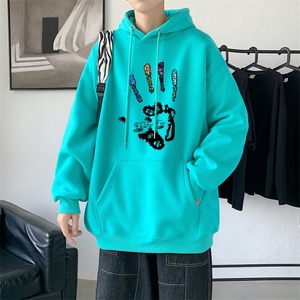 L2461P48秋装2023新款潮趣印花学生潮流男女情侣连帽卫衣图片