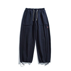 2025冬季新款男装日系宽松加绒加厚运动休闲棉裤束脚卫裤P938-F88，男装休闲裤，电商A101（原外27）