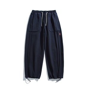 2025冬季新款男装日系宽松加绒加厚运动休闲棉裤束脚卫裤P938-F88