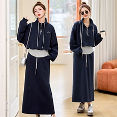 欧货休闲运动卫衣套装裙女2025春季新款超火小个子时尚百搭两件套，女装套装/套裙，依如秀(原杭风阁)