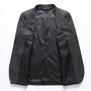 BV718钱塘2020-2秋冬季男装西服条纹时尚休闲男士长袖外套P165图片