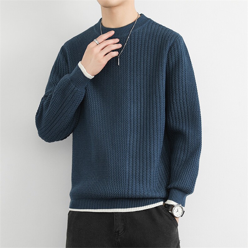 毛衣男秋冬季潮流宽松慵懒风麻花毛线衣服男打底针织衫MY9827P70,男装T恤,星座914