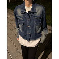 自家图，博主风cleanfit牛仔外套男美式复古水洗夹克NZJK003-P138，男装夹克，星座1007（原301D）