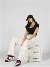 秋冬季拖地裤直筒欧棉绒X7152203P40控60，女装休闲裤，星座715