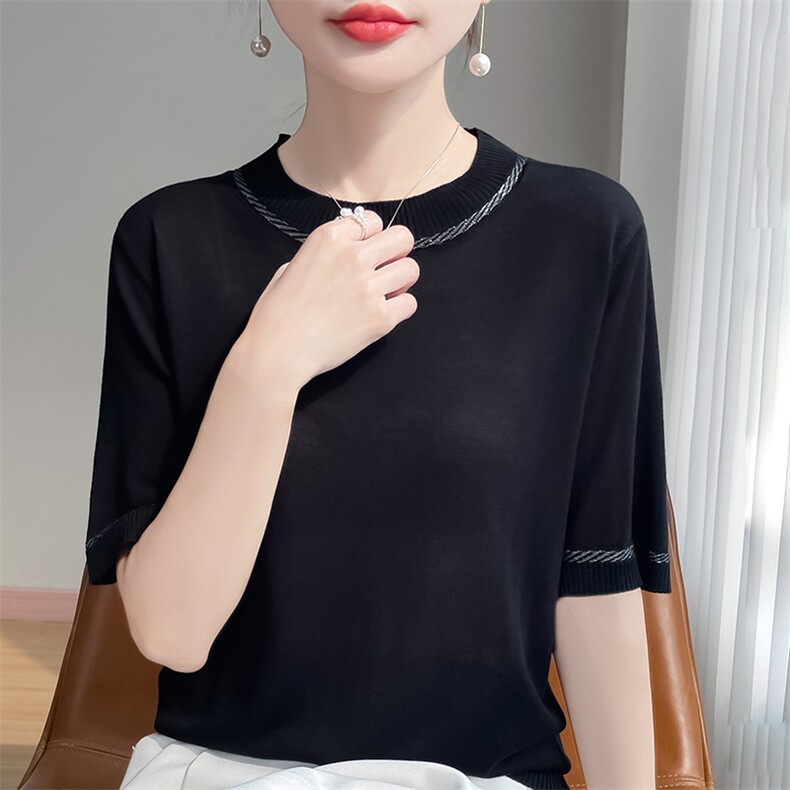 短袖t恤女2025新款夏季薄款宽松显瘦打底上衣小衫,女装T恤,质第工厂直营店