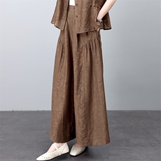 妈妈夏季时尚2025新款高贵洋气天丝短袖衬衫阔腿裤气质,女装休闲裤,雪樱依海,浙宝-杭派风 妈妈夏季时尚2025新款高贵洋气天丝短袖衬衫阔腿裤气质,女装休闲裤,雪樱依海,浙宝-杭派风