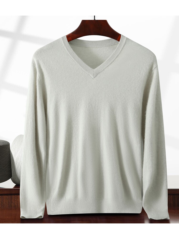 2025年秋季新款男士针织毛衣休闲时尚通勤，男装羊绒套衫，绒创羊绒