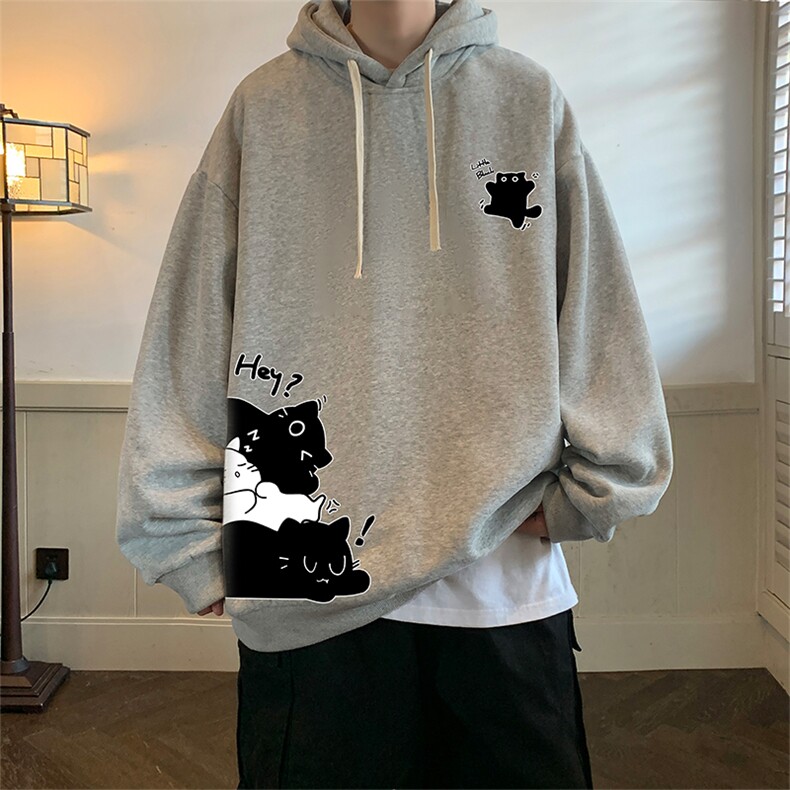 连帽卫衣男大码胖子帽衫大号运动服WY2462-P35图片