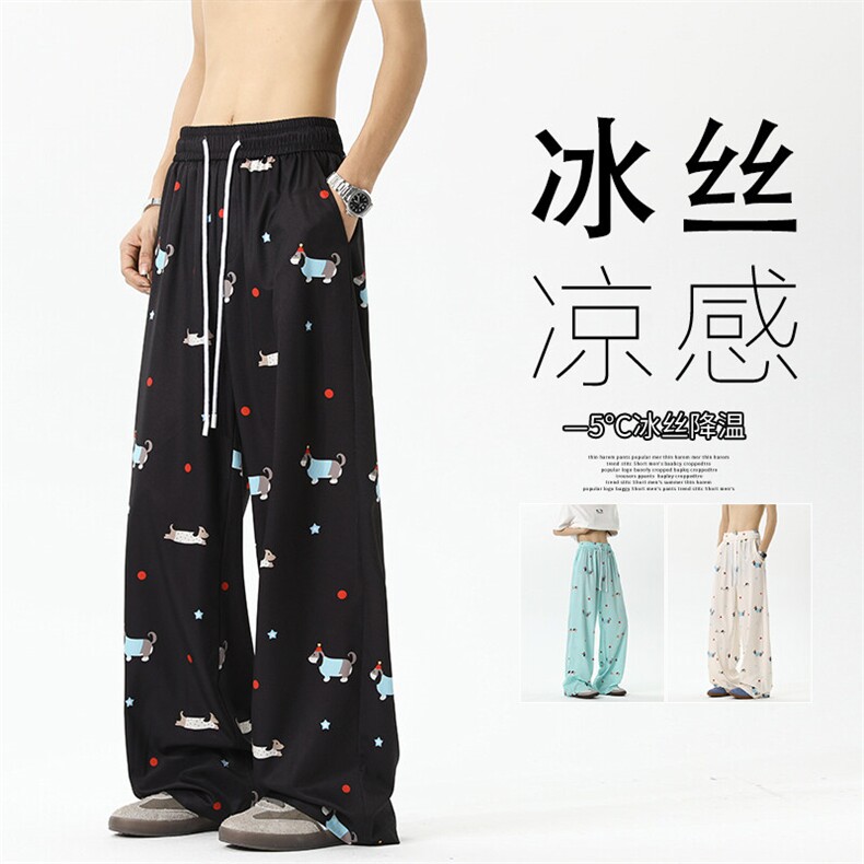 2025 夏季新款 无影墙大码满印冰丝速干长裤M-5XL HK25321-P35图片