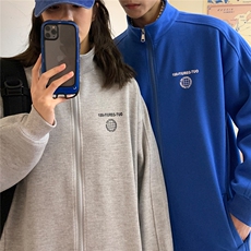 EQ01春季新款男女休闲百搭港风开衫立领夹克卫衣情侣装外套潮P70，男装夹克，电商C306-1
