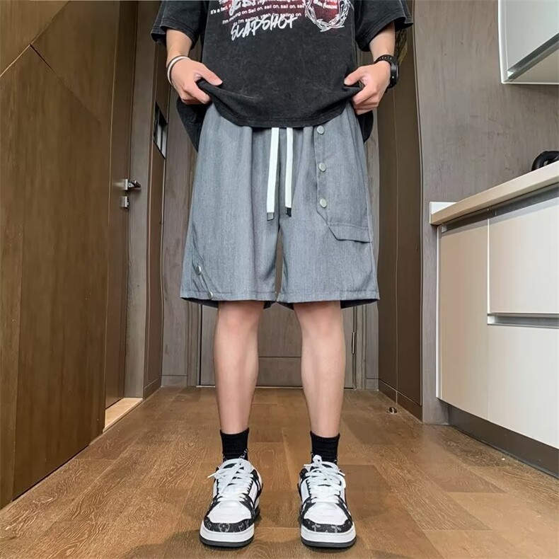 美式高街排扣裤子休闲男士五分短裤P32,男装休闲裤,星座1116-2