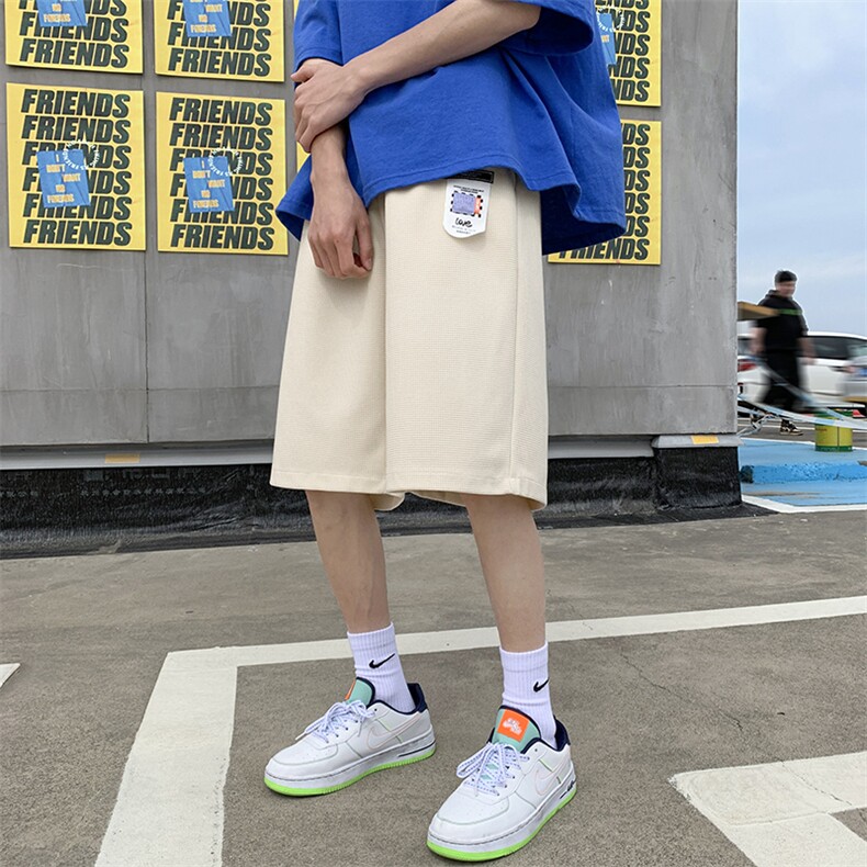 2025夏季新款港风直筒抽绳男运动沙滩休闲短裤D2011-DM153-P30,男装牛仔裤,电商D321-1