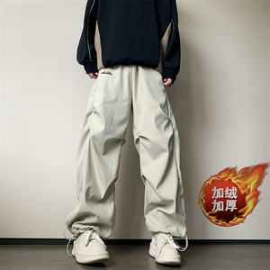 902-109-P48 秋冬加绒加厚休闲裤男2色卫裤 搭配卫衣夹克牛仔裤子图片