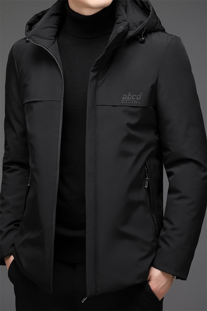 2024新款冬装男士羽绒棉服中年加厚保暖外套短款休闲棉袄立领连帽,男装棉衣,电商B212（原钱塘6029）