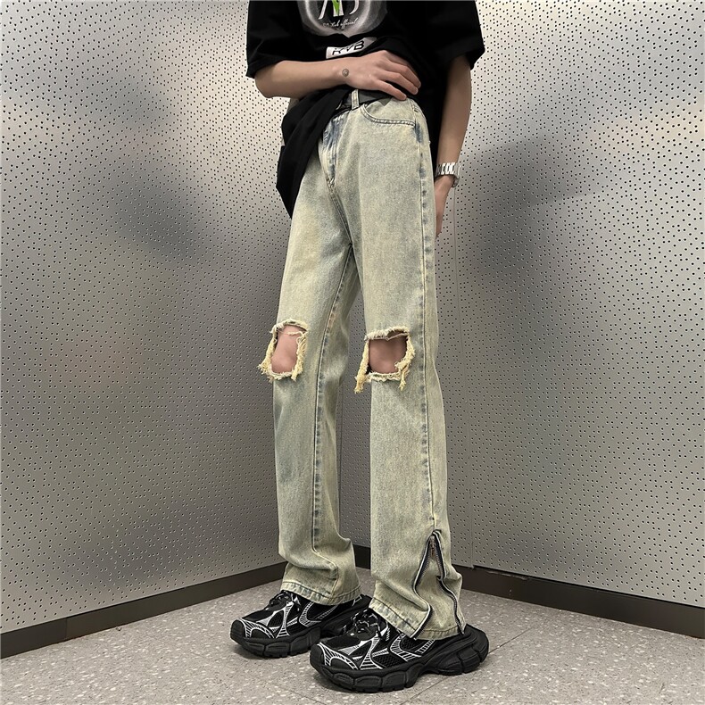 美式高街休闲牛仔裤个性小众休闲裤A061-JM1736-P65-控88,男装牛仔裤,电商A061-1