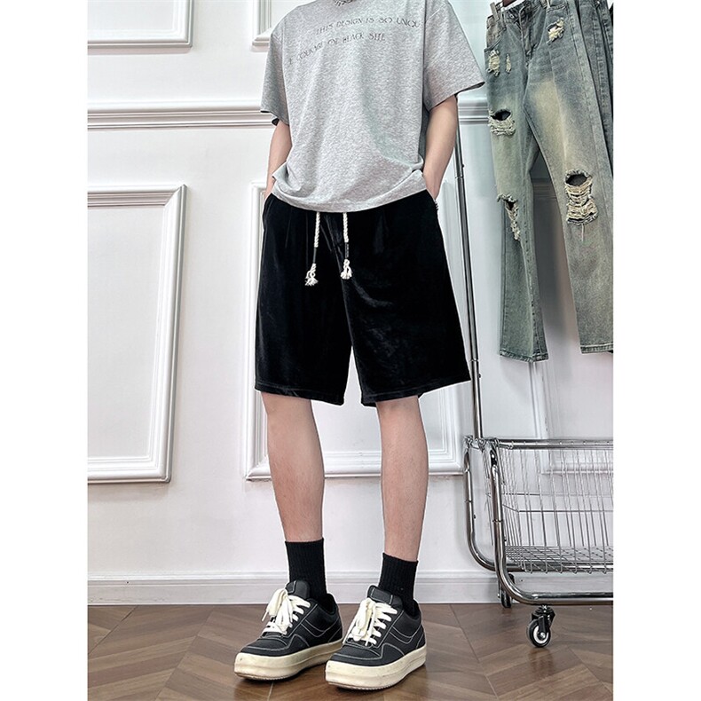 A178男女同款冰丝速干短裤休闲夏季外穿宽松休闲裤DK161-P28,男装牛仔裤,电商A178