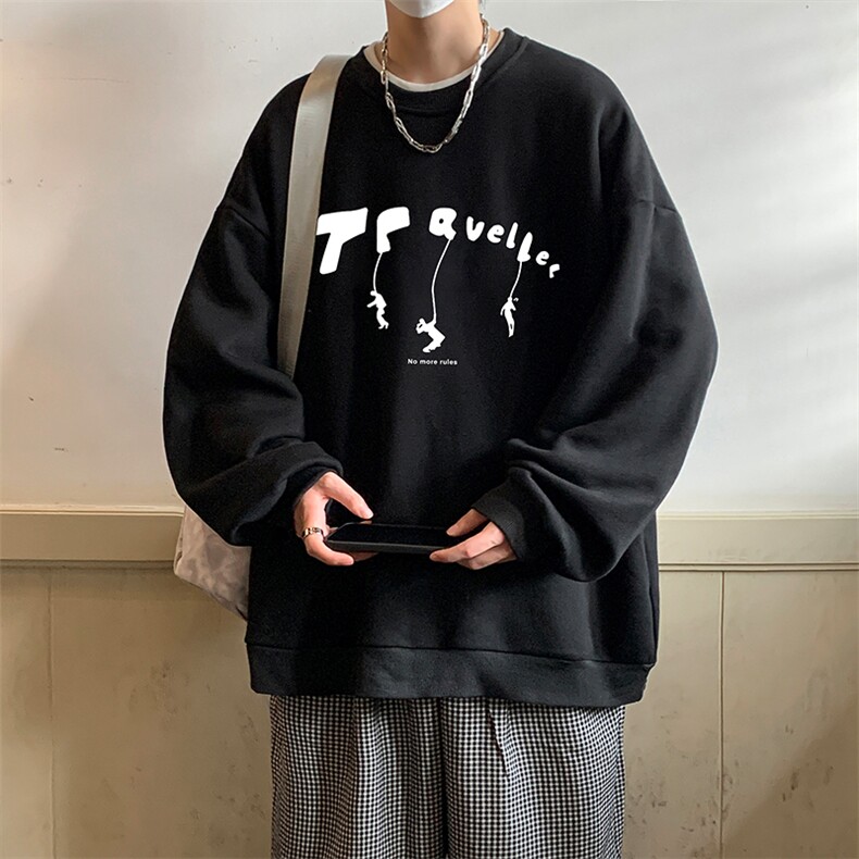圆领卫衣男超大码胖子肥佬大号长袖t恤S6449-P28,男装卫衣,电商A040
