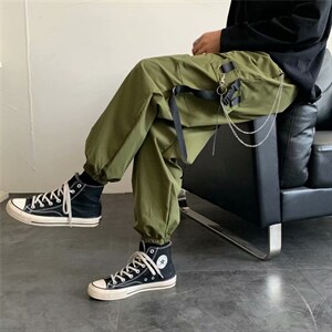 嘻哈夏款潮街舞拉链显瘦大码哈伦运动休闲工装裤 现货 K1103-P35图片