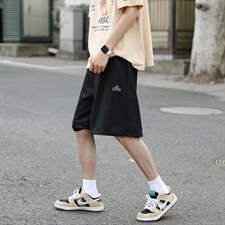 日系复古简约刺绣运动短裤男潮牌街头宽松情侣百搭五分裤DK09P28，男装休闲裤，星座1116-2