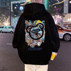 CM035纯棉连帽卫港风潮牌帽衫oversize美式高街宽松休闲外套，女装短外套，星座304A