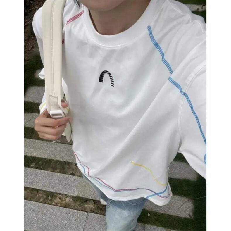 彩色哈苏线拼接速干长袖穿搭羽毛球运动T恤户外漂流骑行服X2501，女装T恤，星座601-1