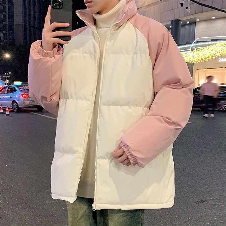潮美式情侣棉服冬季宽松加厚男女款立领上衣M05-P75,男装棉衣,星座308B-2