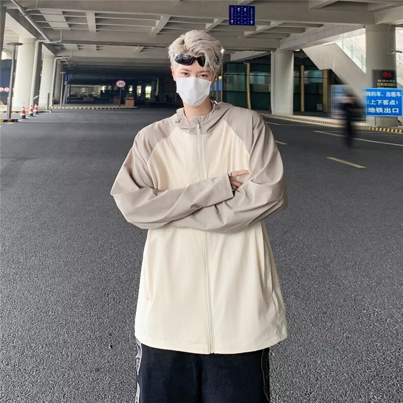 防晒衣男款夏季冰丝真抽绳外套户外防晒服男W9316，男装防晒衣，星座1116A-1（原606A）