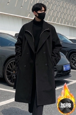 假两件毛呢大衣中长款宽松呢子风衣-FY813特P105常规FY913-特P95，男装风衣，电商B289