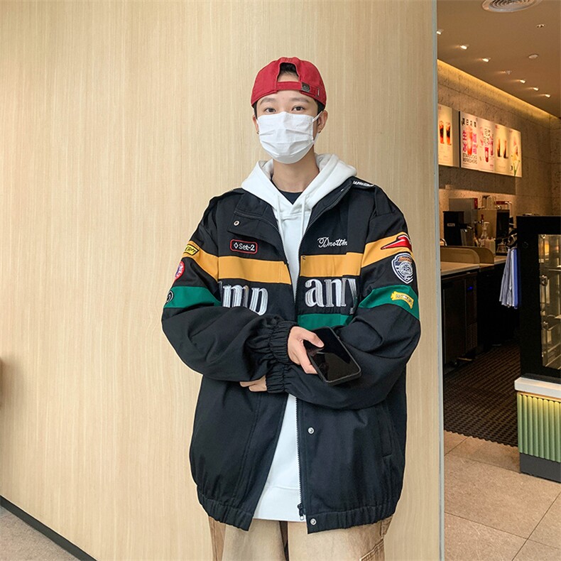Wt221-P62美式机车刺绣宽松夹克,男装夹克,星座1501-1
